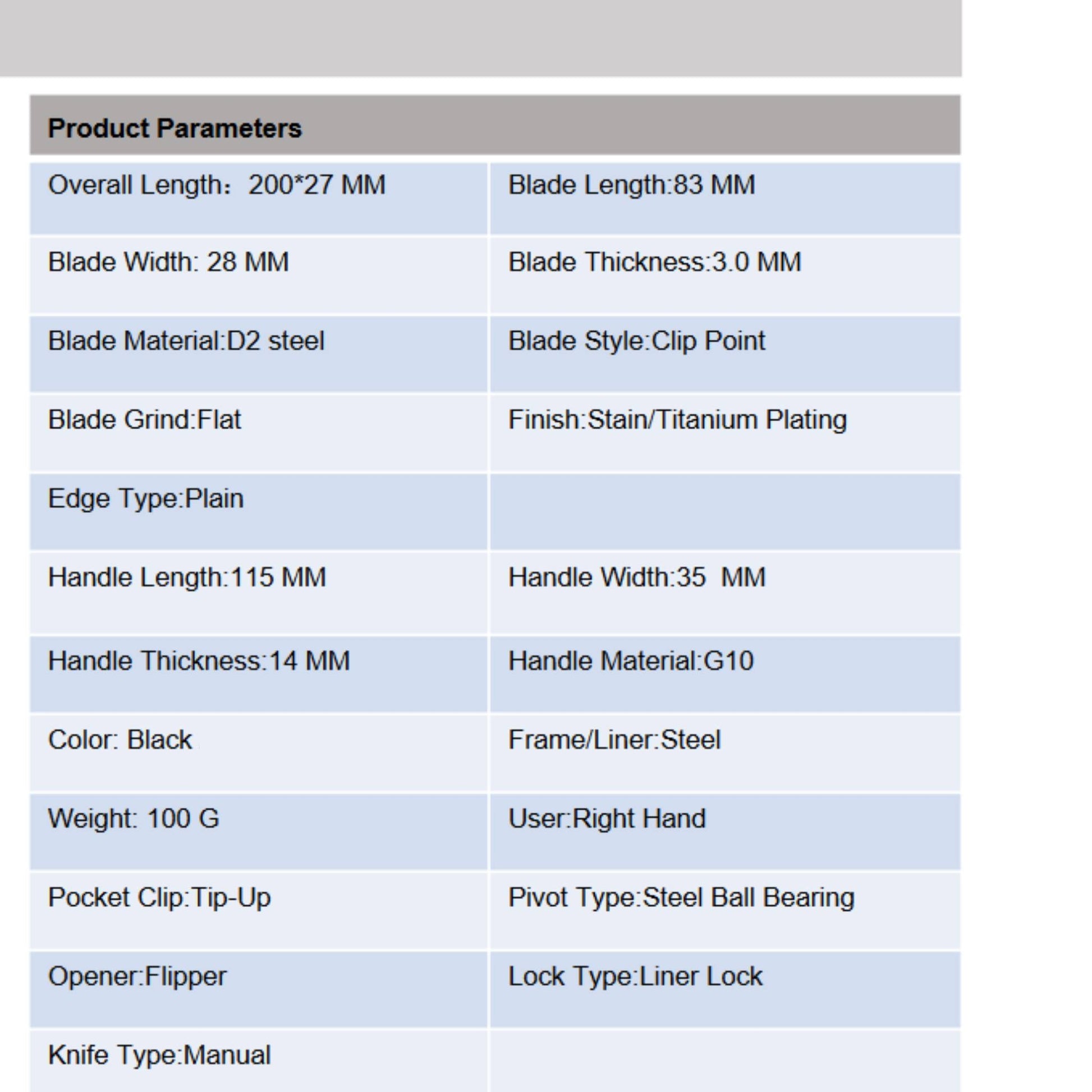 HT EDC101 Folding Pocket Knife - Black Fox Security Group