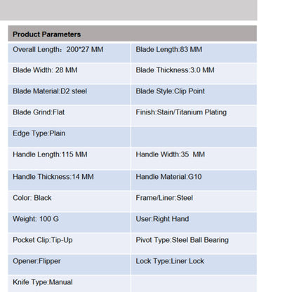 HT EDC101 Folding Pocket Knife - Black Fox Security Group