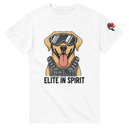 Hussar K9 - Funny Elite in Spirit Tactical Yellow Lab T-Shirt - Black Fox Security Group