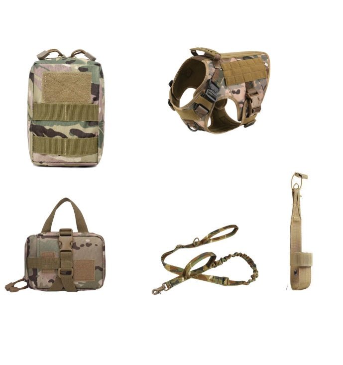 K9 Training Harness And Leash Set For All Breeds - Black Fox Security Group