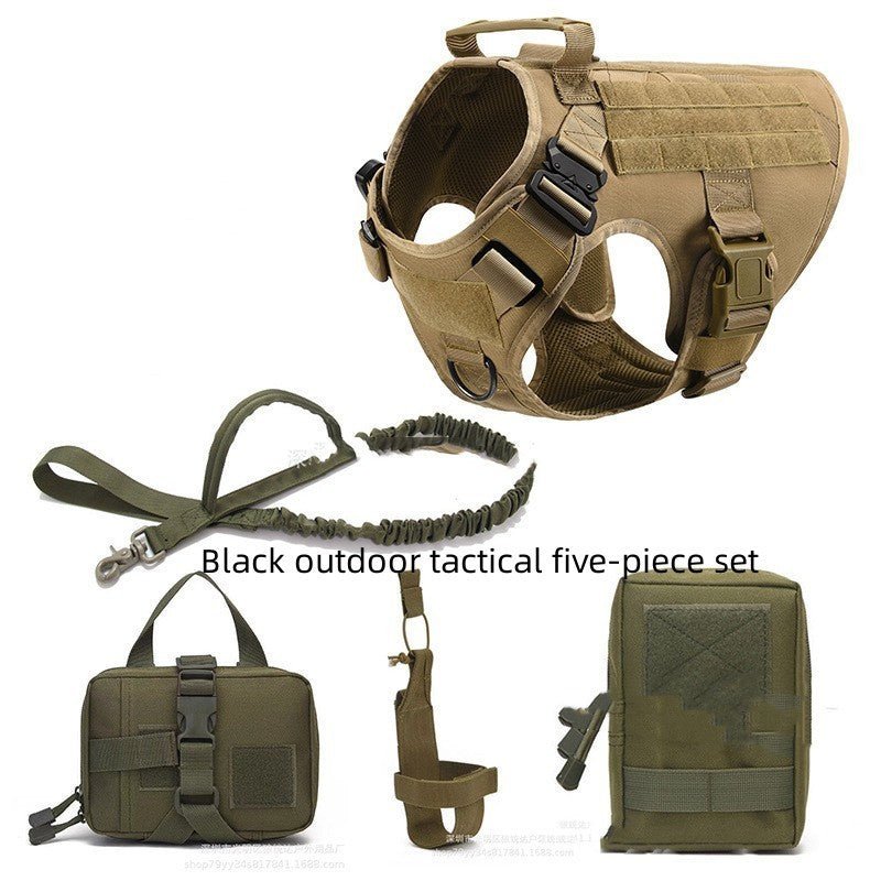 K9 Training Harness And Leash Set For All Breeds - Black Fox Security Group