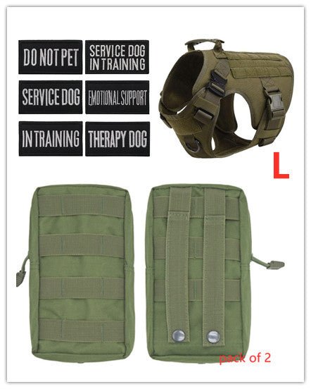 Tactical K9 Harness (for larger breeds) - Black Fox Security Group
