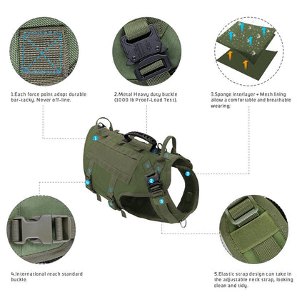 Tactical K9 Harness - Black Fox Security Group
