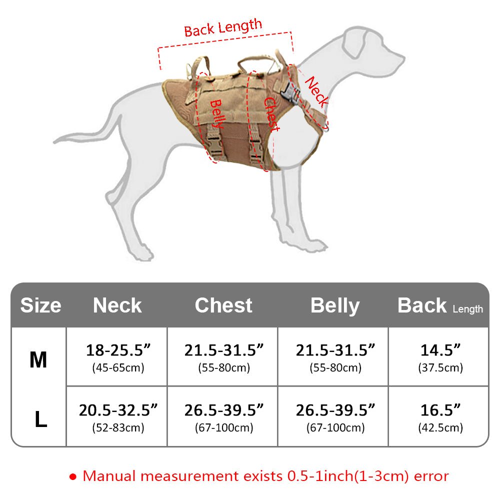 Tactical K9 Harness - Black Fox Security Group